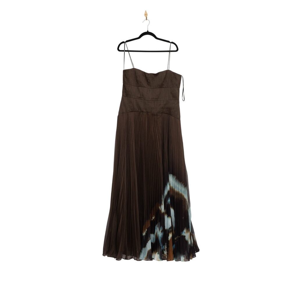 AMUR Sue Pleated Gown Wedding Guest Size 12 - Picture 4 of 10